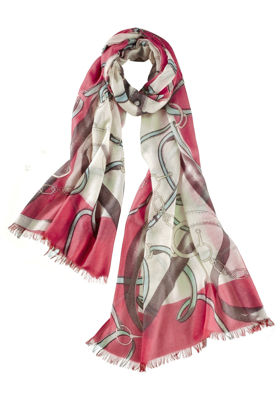 Cavallo Cashmere Printed Shawl - Strawberry - Mildred Hoit