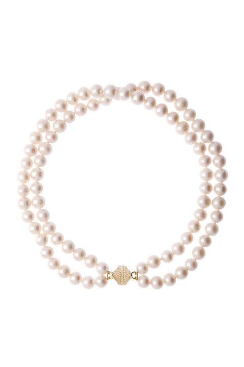 Clara Williams Duet Pearl Double Strand Necklace available at Mildred Hoit in Palm Beach.