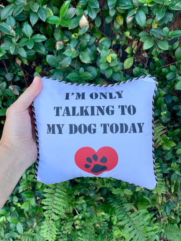 'I'm Only Talking To My Dog Today' Pillow