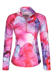 Red, Purple, and Pink Sport Top available at Mildred Hoit.