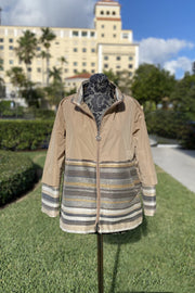 Italian Striped Jacket in Beige available at Mildred Hoit in Palm Beach.