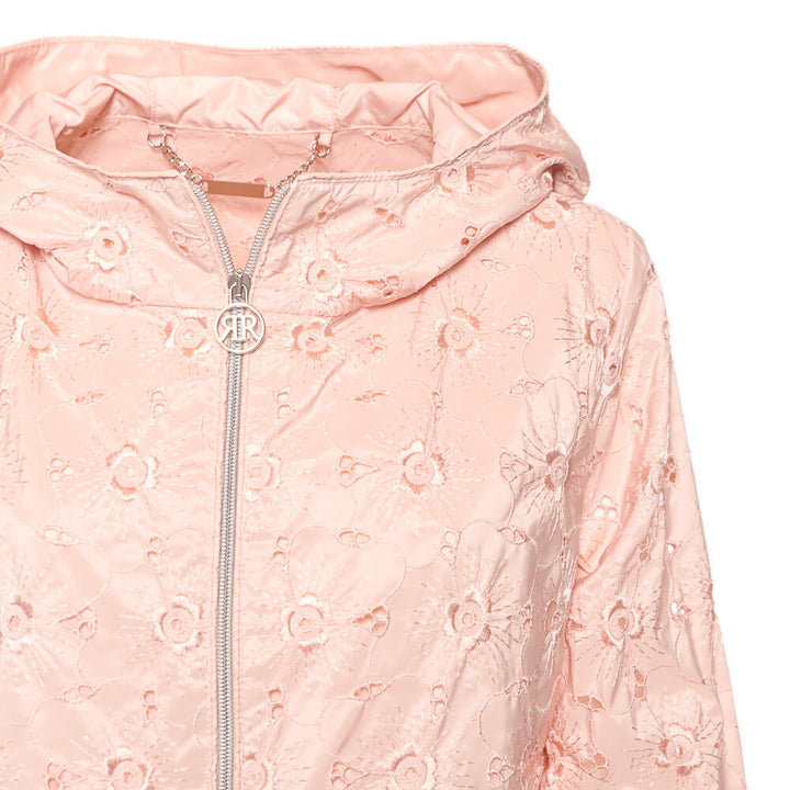 Italian Eyelet Jacket in Light Pink - Mildred Hoit