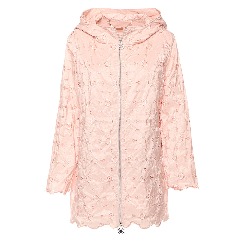 Italian Eyelet Jacket in Light Pink - Mildred Hoit