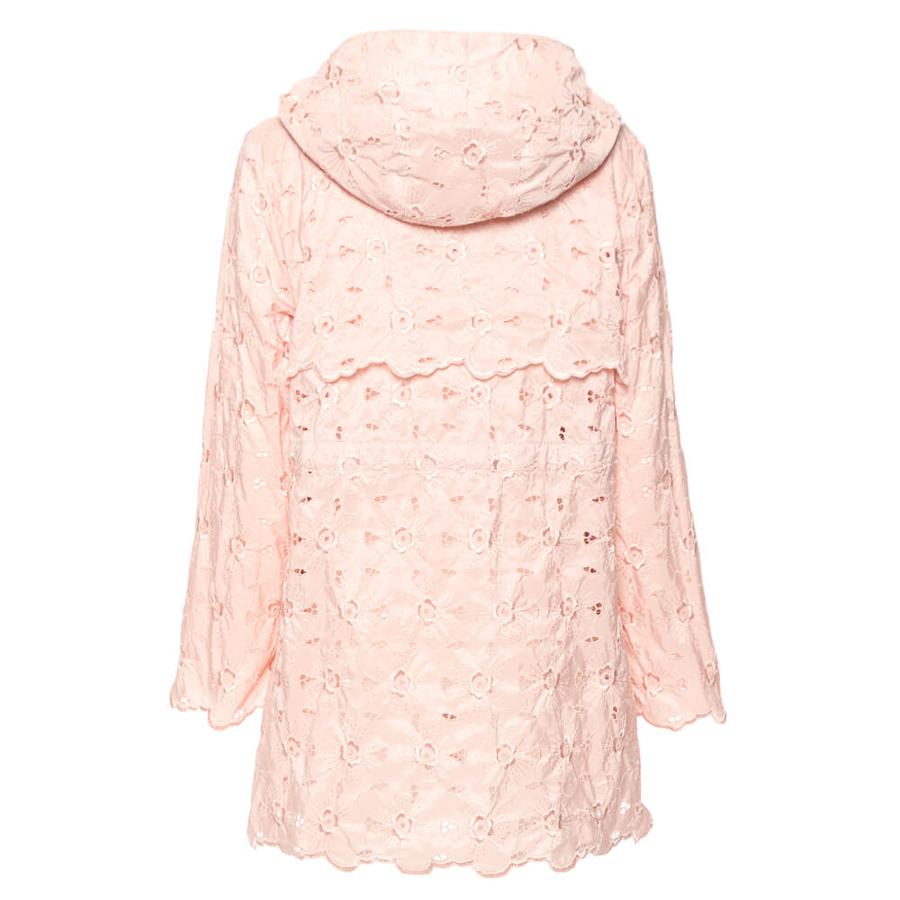 Italian Eyelet Jacket in Light Pink - Mildred Hoit