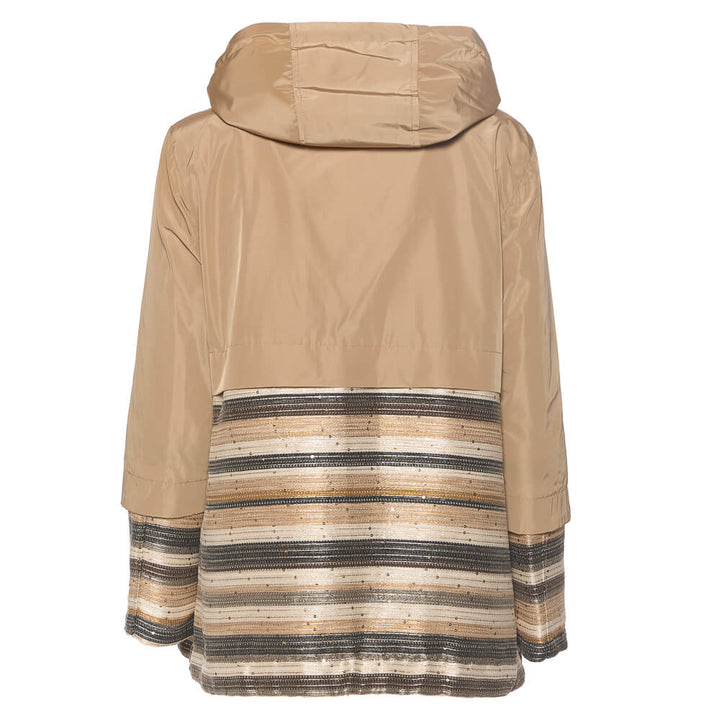 Italian Striped Jacket in Beige - Mildred Hoit