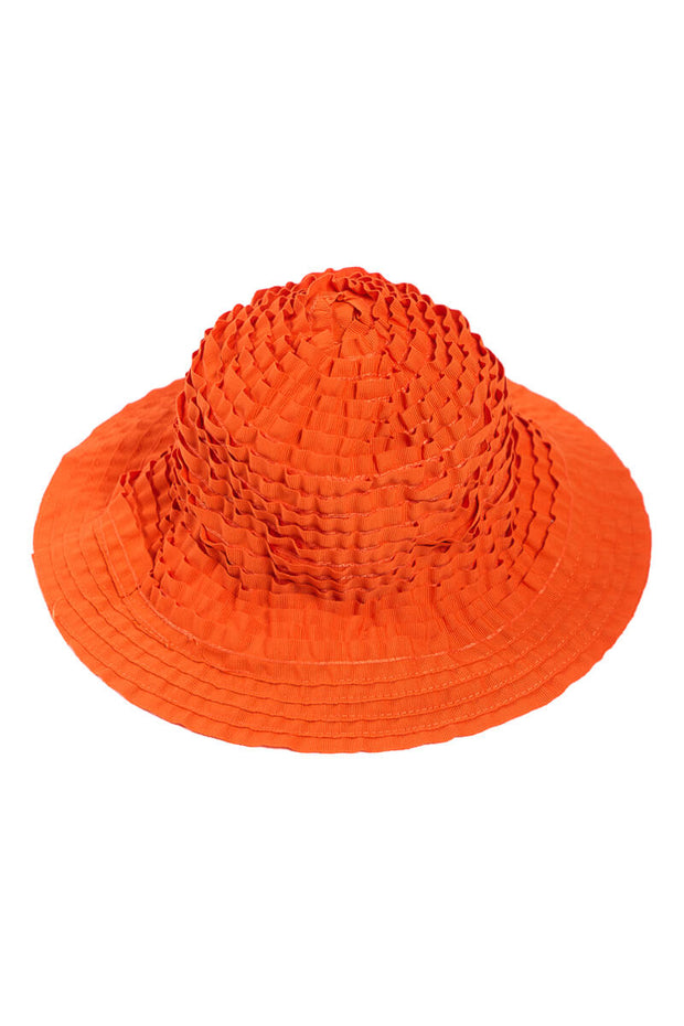 Italian Gros Grain Hat in Tangerine