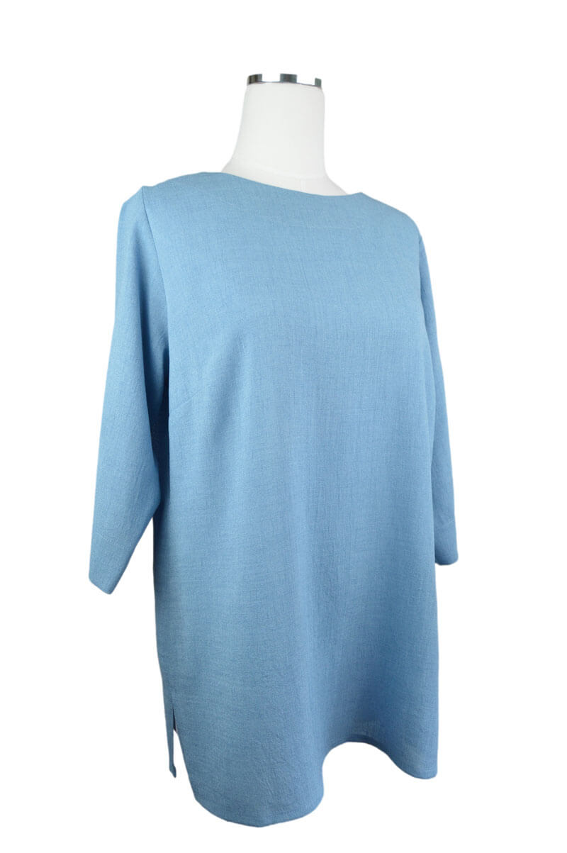 Emmelle Micro Linen Tunic - Chambray - Mildred Hoit