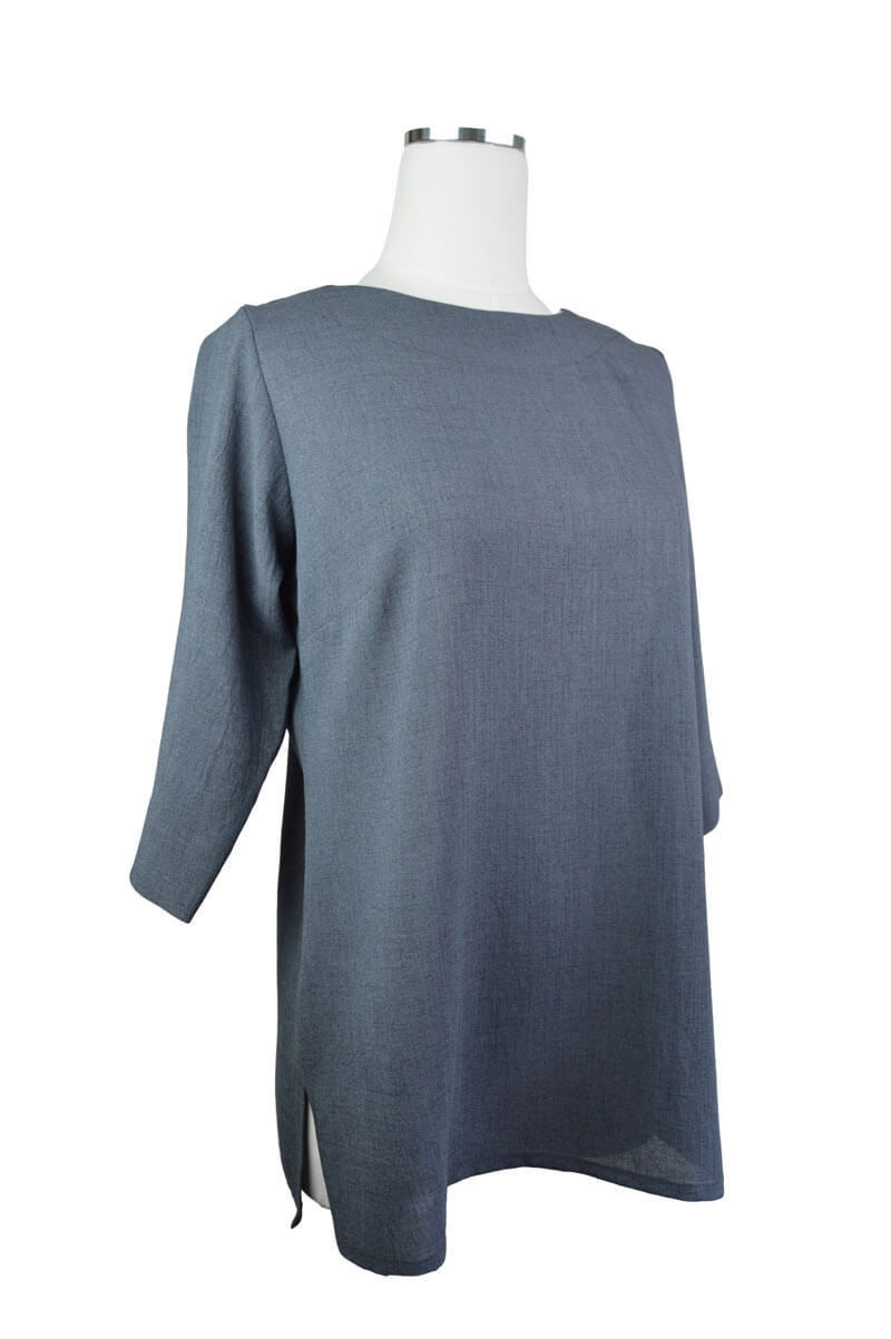 Emmelle Micro Linen Tunic - Smoke - Mildred Hoit