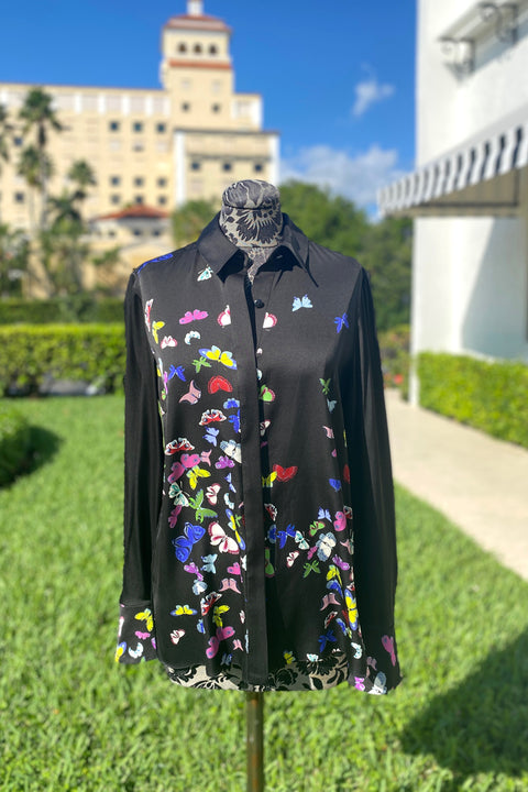 Emmelle Silk Butterfly Blouse available at Mildred Hoit in Palm Beach.
