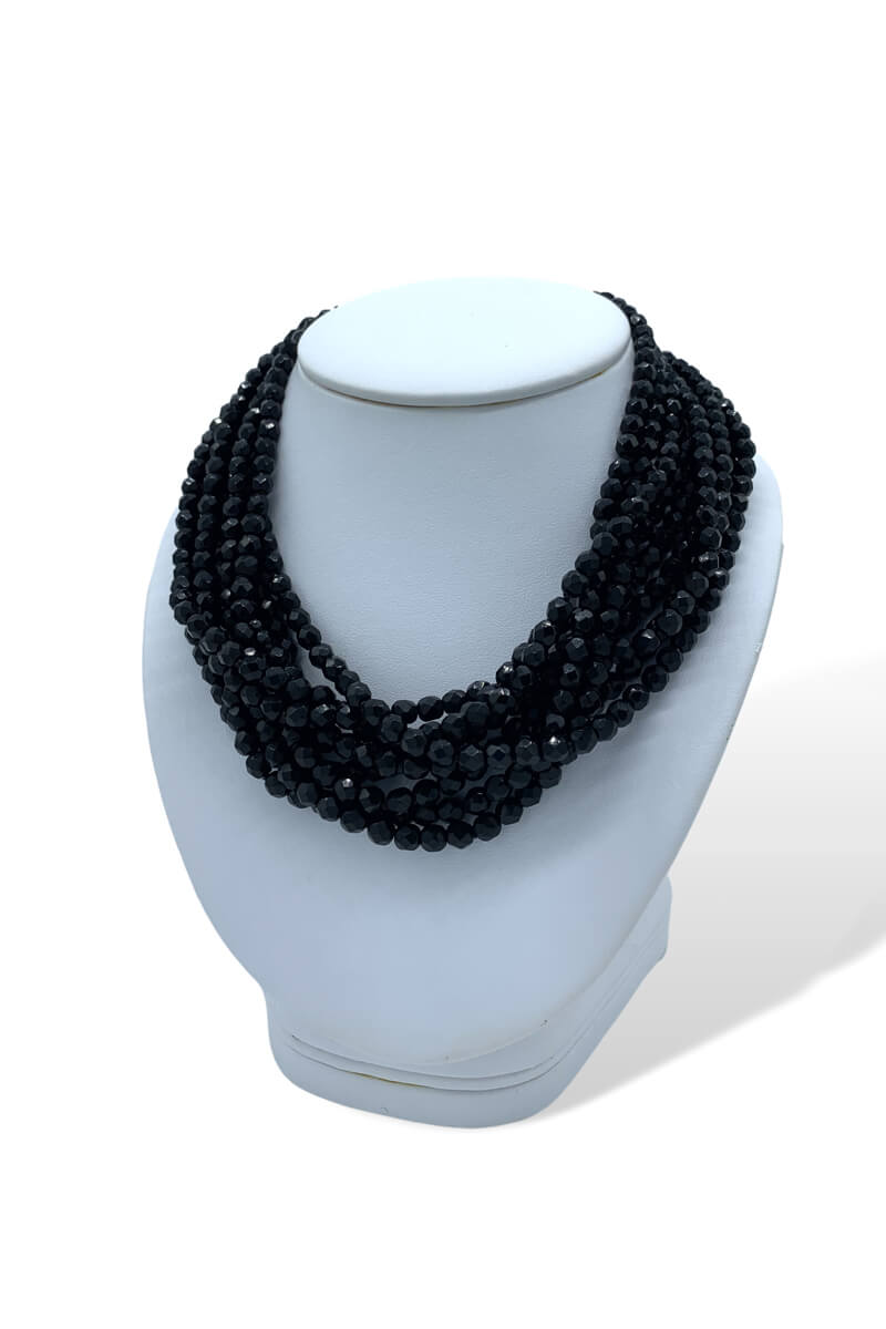 Kenneth Jay Lane Faceted Multi-Strand Necklace available at Mildred Hoit in Palm Beach.
