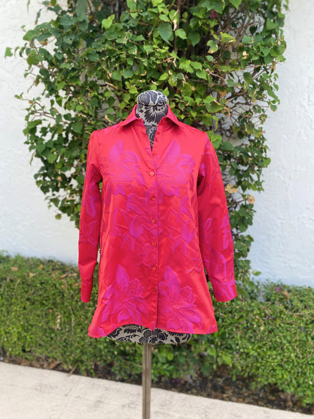 Finley Trapeze Blouse in Wild Orchid