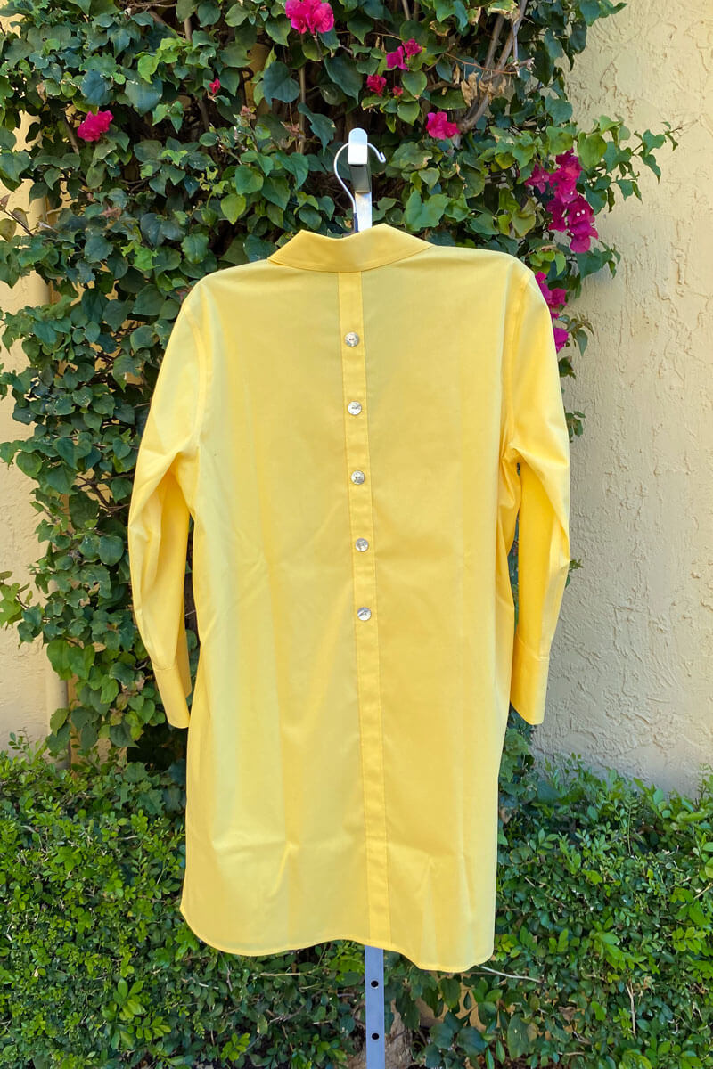 Foxcroft Pamela Essential Stretch Non-Iron Tunic in Banana - Mildred Hoit