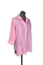 Foxcroft Stirling Linen Blouse in Pure Pink available at Mildred Hoit in Palm Beach.