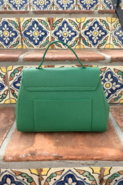 Kelly Green Pebble Leather Handbag