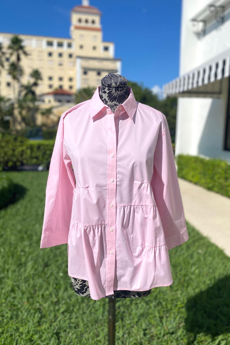 Hinson Wu Esther Blouse in Soft Pink - Mildred Hoit