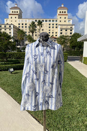 Blue Shell Linen Tunic available at Mildred Hoit in Palm Beach.