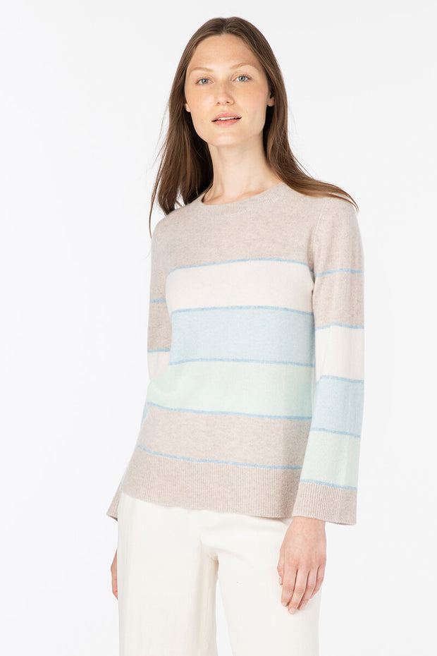 Kinross Wide Stripe Pullover in Agate available at Mildred Hoit in Palm Beach.