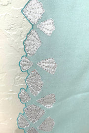Seafoam Scarf with Detailed Edge