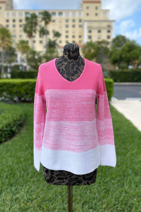 Pink and White Ombre Sweater available at Mildred Hoit.