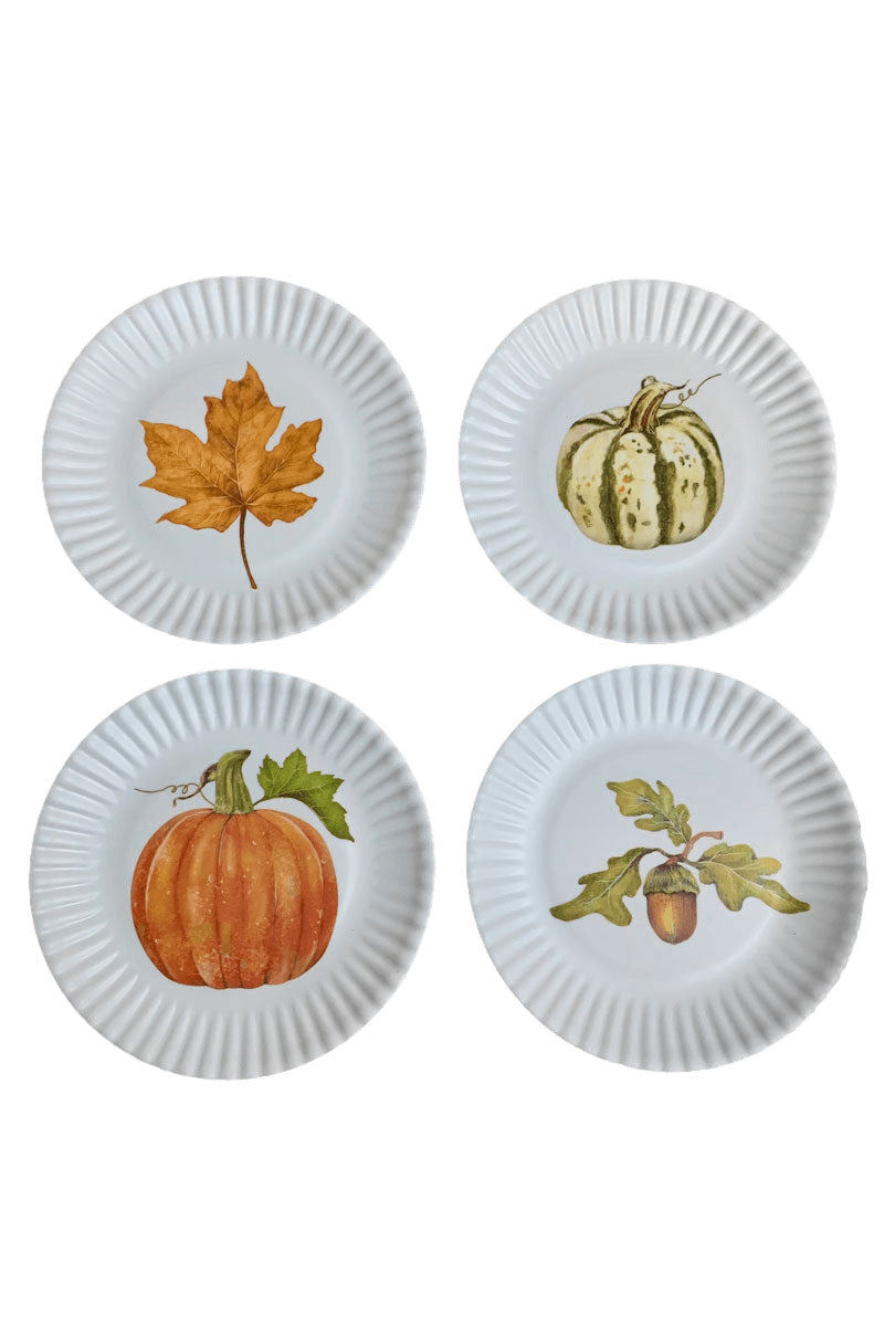 Set of 4 Fall Appetizer Plates - Mildred Hoit
