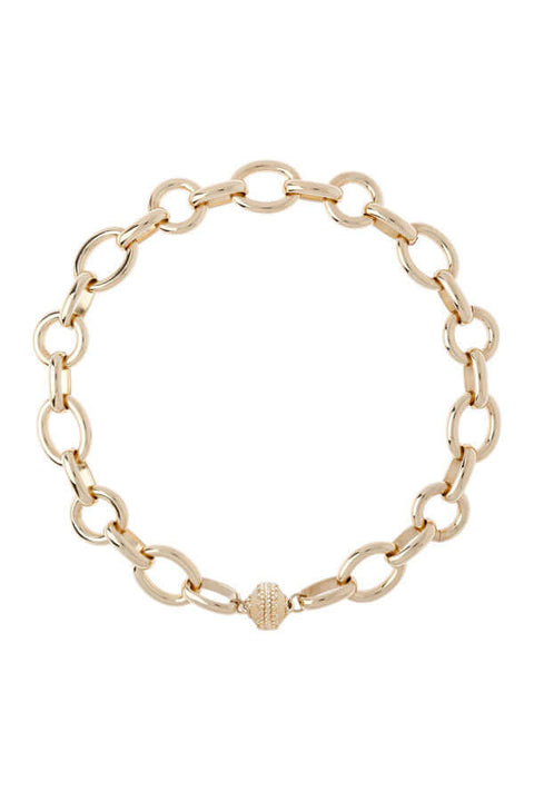 Clara Williams Gold Link Necklace available at Mildred Hoit. 