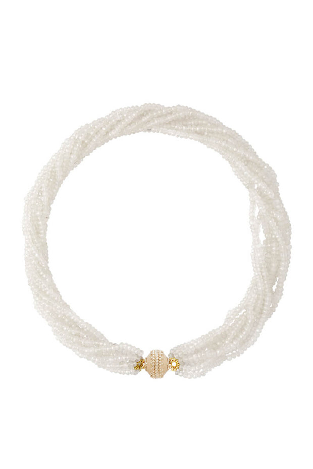 Clara Williams Michel Coated Moonstone Multi-Strand Necklace available at Mildred Hoit in Palm Beach.