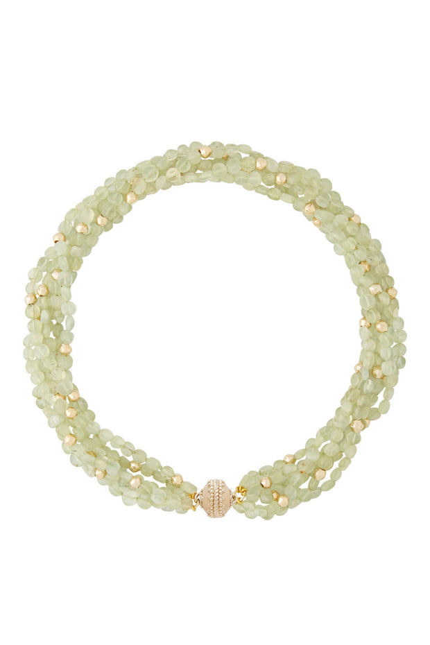 Clara Williams Peppercorn Helen Prehnite Necklace available at Mildred Hoit in Palm Beach.