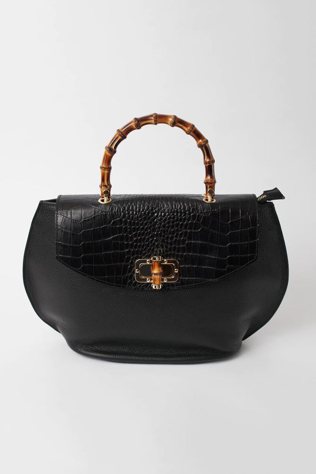 Leather Nove Handbag in Black