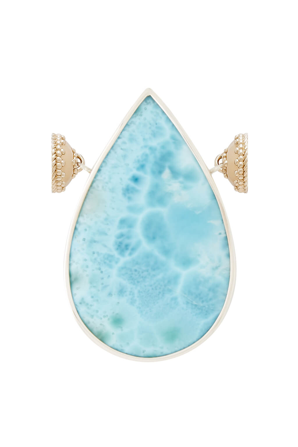 Clara Williams Teardrop Shaped Larimar Centerpiece available at Mildred Hoit.