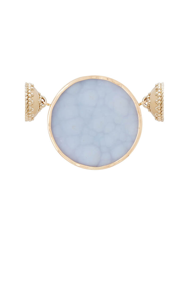 Clara Williams Chalcedony Druzy Centerpiece available at Mildred Hoit in Palm Beach.