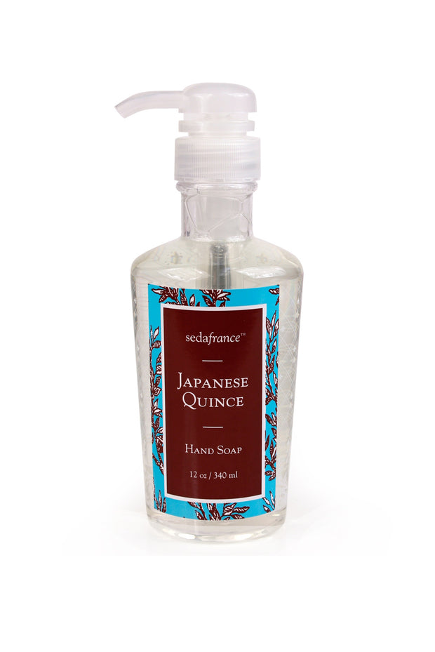 Seda France Liquid Hand Soap in Japanese Quince available at Mildred Hoit in Palm Beach.