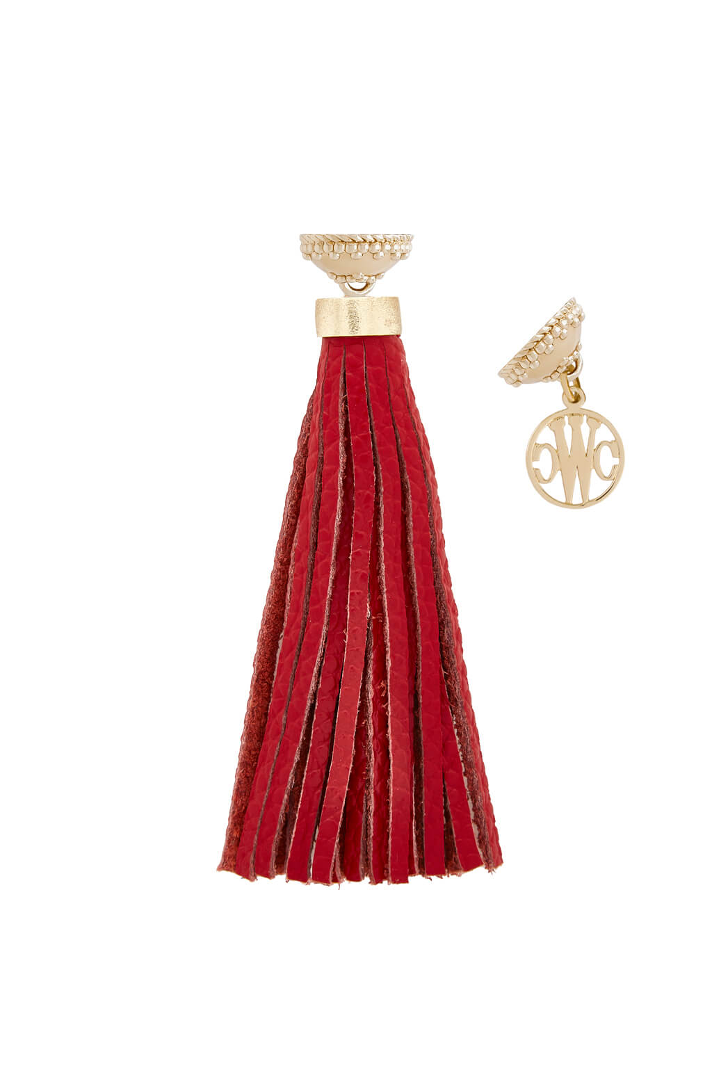 Clara Williams Baja Red Leather Tassel available at Mildred Hoit in Palm Beach.