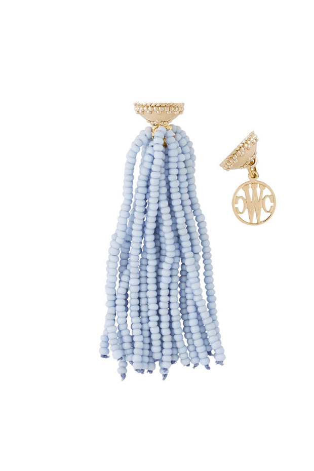 Clara Williams Chalcedony Bead Tassel available at Mildred Hoit in Palm Beach.