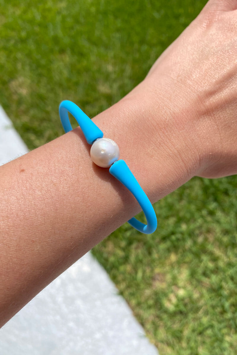 Pearl and Silicone Bracelet - available in multiple colors! - Mildred Hoit