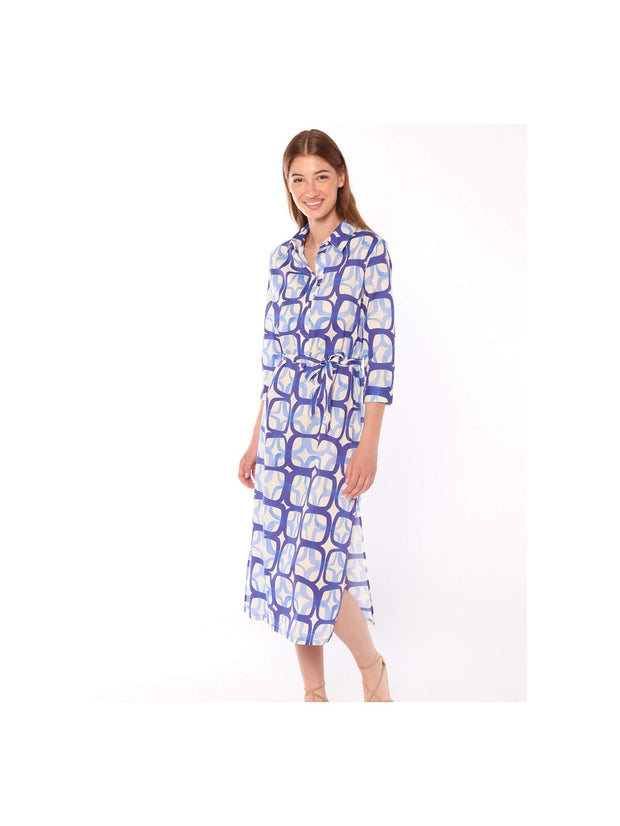 Marion Blue Art Print Dress