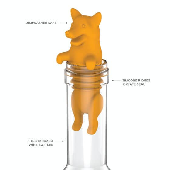 Corgi Shaped Bottle Stopper - Mildred Hoit