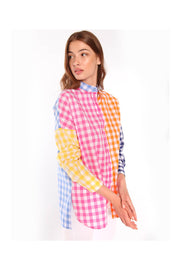 Vilagallo Micaela Gingham Blouse available at Mildred Hoit in Palm Beach.